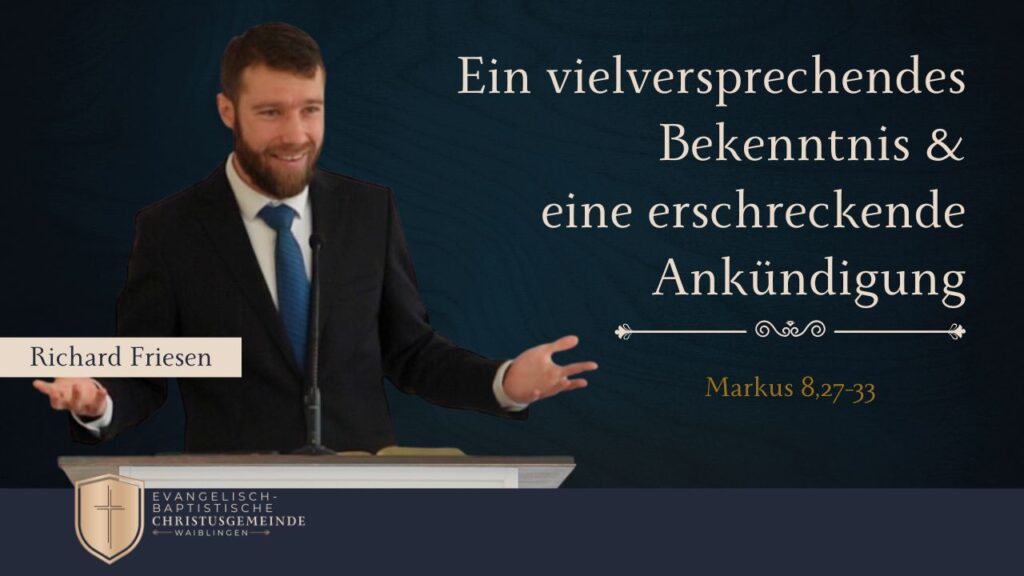 Ein vielversprechendes Bekenntnis & eine erschreckende Ankündigung