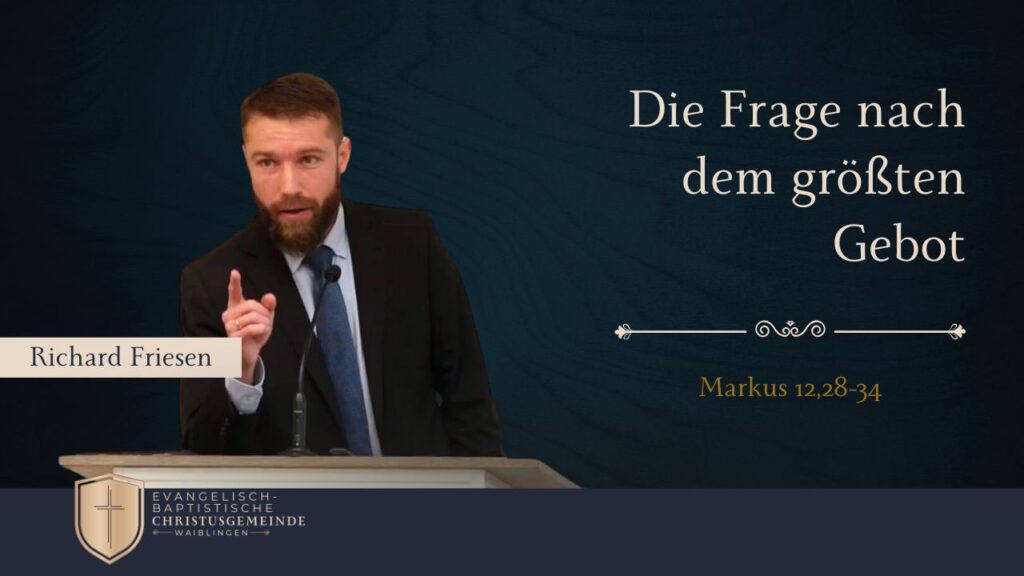 Die Frage nach dem größten Gebot