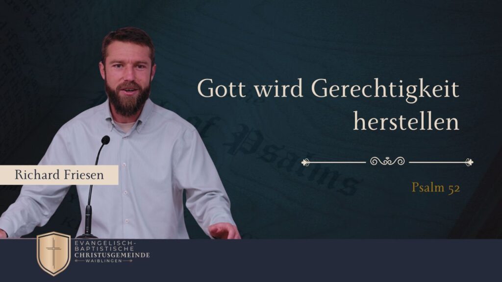 Gott wird Gerechtigkeit herstellen